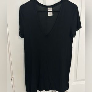 Victoria’s Secret Pink black v neck cotton shirt